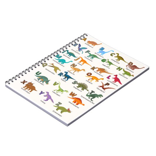 ABC-Dinosaurier-Notebook Notizblock (Linke Seite)