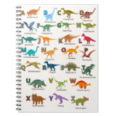 ABC-Dinosaurier-Notebook Notizblock (Vorderseite)