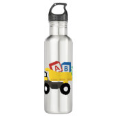 ABC Dump Truck Construction Trucks Edelstahlflasche (Vorderseite)