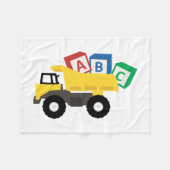 ABC Dump Truck Construction Trucks Fleecedecke (Vorderseite (Horizontal))