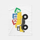 ABC Dump Truck Construction Trucks Fleecedecke (Vorderseite)