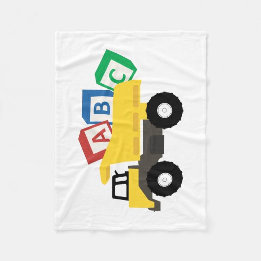 ABC Dump Truck Construction Trucks Fleecedecke (Vorderseite)