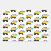 ABC Dump Truck Construction Trucks Geschenkpapier Set (Vorderseite 2)