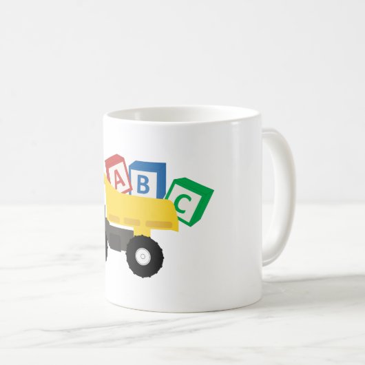 ABC Dump Truck Construction Trucks Kaffeetasse (VorderseiteRechts)