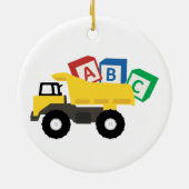 ABC Dump Truck Construction Trucks Keramik Ornament (Hinten)