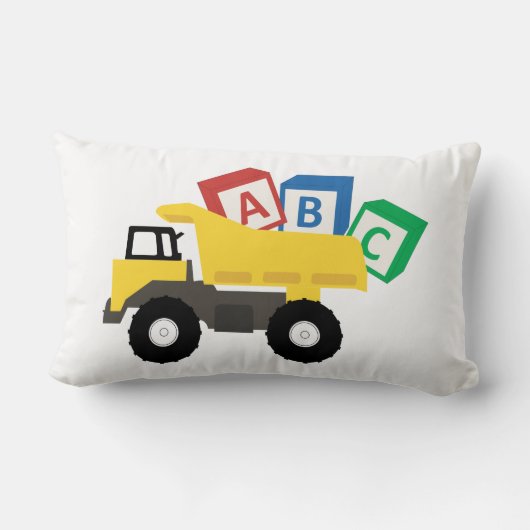 ABC Dump Truck Construction Trucks Lendenkissen (Rückseite)