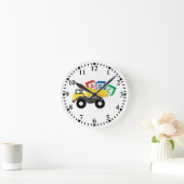 ABC Dump Truck Construction Trucks Runde Wanduhr (Zuhause)