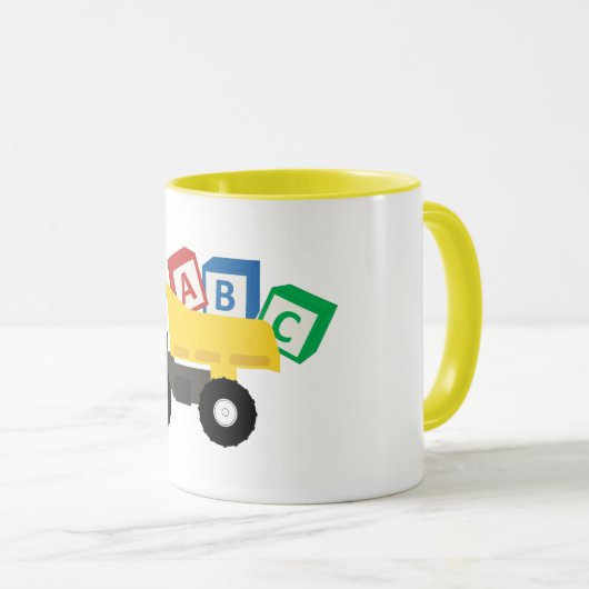 ABC Dump Truck Construction Trucks Tasse (VorderseiteRechts)