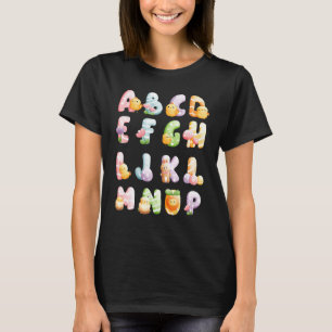 Abc Easter Alphabet Ostertiere Kinder Schule Tee