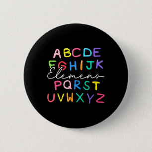 Abc Elemeno Kindergarten Lehrer Junge Mädchen Kind Button