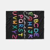 Abc Elemeno Kindergarten Lehrer Junge Mädchen Kind Fleecedecke (Vorderseite (Horizontal))