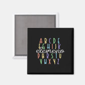 Abc Elemeno Kindergarten Lehrer Niedlich Geschenke Magnet (Vorderseite/Rückseite)