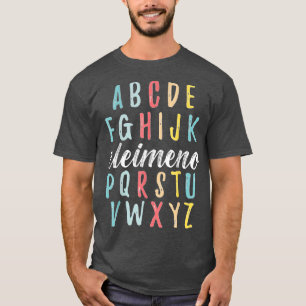 Abc Elemeno Kindergarten Lehrer Niedlich Geschenke T-Shirt