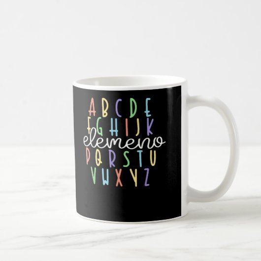 ABC Elemeno Kindergarten Lehrer zurück zur Schule Kaffeetasse (Rechts)
