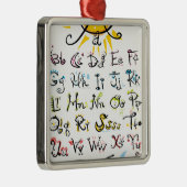 ABC entwerfen Silbernes Ornament (Rechts)