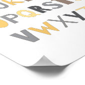 ABC Farbenfrohe Alphabet Kinderzimmer Art Deco | J Poster (Ecke)