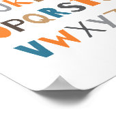 ABC Farbenfrohe Alphabet Kinderzimmer Art Deco | J Poster (Ecke)