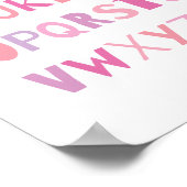 ABC Farbenfrohe Alphabet Kinderzimmer Art Deco | M Poster (Ecke)