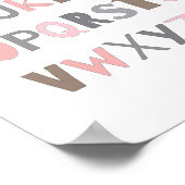 ABC Farbenfrohe Alphabet Kinderzimmer Art Deco | M Poster (Ecke)