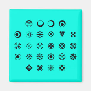 ABC für Circle Symbols Cipher-Code-Taste auf Licht Magnet