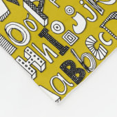 ABC gelb Fleecedecke (Ecke)