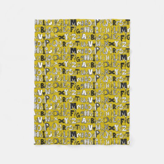 ABC gelb Fleecedecke (Vorderseite)