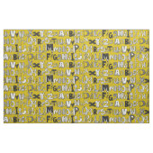 ABC gelb Stoff (Fat Quarter (45,7 x 55,9 cm))