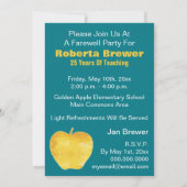 ABC Golden Apple Rentirement Send Off Einladung (Rückseite)