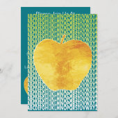 ABC Golden Apple Rentirement Send Off Einladung (Vorne/Hinten)