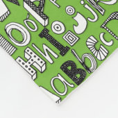 ABC grün Fleecedecke (Ecke)