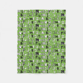 ABC grün Fleecedecke