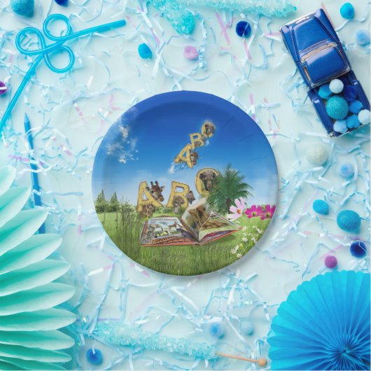 ABC Hauptstadt Alphabet Themen. Pappteller (Party)