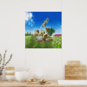 ABC Hauptstadt Alphabet Themen. Poster (Küche)