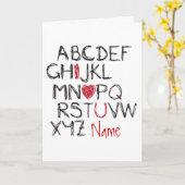 ABC I Herbst Sie Personalisiert Karte (Gelbe Blume)