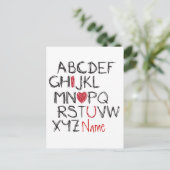 ABC I Herbst Sie Personalisiert Postkarte (Stehend Vorderseite)