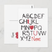 ABC I Herbst Sie Personalisiert Postkarte (Vorne/Hinten)
