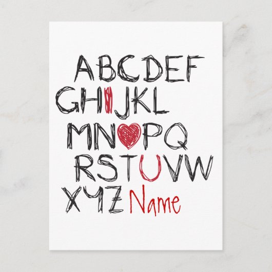 ABC I Herbst Sie Personalisiert Postkarte (Vorderseite)