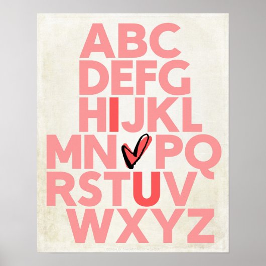 ABC I Liebe U Poster (Vorne)