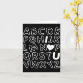 Abc I Love You Alphabet Teachers Day Valentines Da Karte (Gelbe Blume)