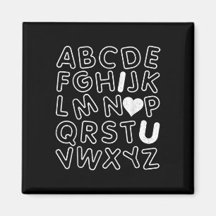 Abc Ich Liebe Dich Alphabet Lehrertag Valentinstag Magnet