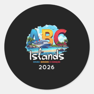 ABC-Inseln Aruba Bonaire Curacao Kreuzfahrt Urlaub Runder Aufkleber