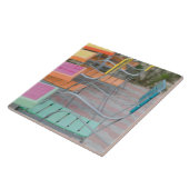 ABC-Inseln, ARUBA, Palm Beach: Farbiges Café Fliese (Seite)