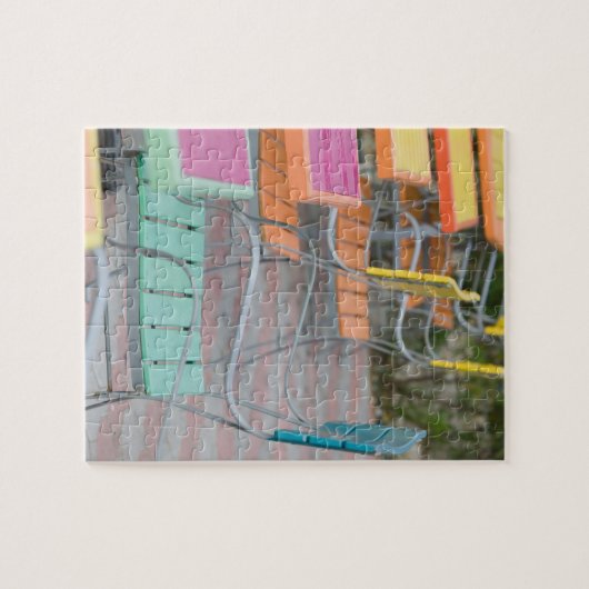 ABC-Inseln, ARUBA, Palm Beach: Farbiges Café Puzzle (Horizontal)