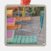 ABC-Inseln, ARUBA, Palm Beach: Farbiges Café Silbernes Ornament (Vorne)