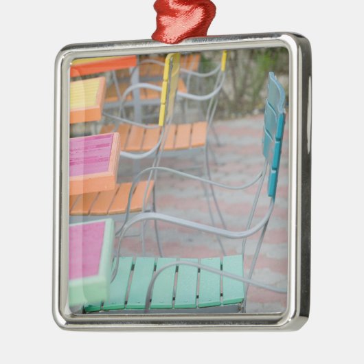 ABC-Inseln, ARUBA, Palm Beach: Farbiges Café Silbernes Ornament (Links)