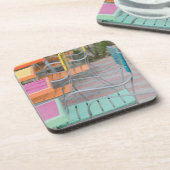 ABC-Inseln, ARUBA, Palm Beach: Farbiges Café Untersetzer (Linke Seite)