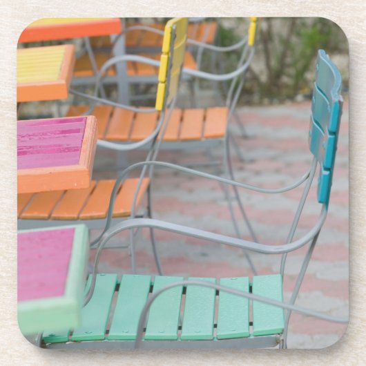 ABC-Inseln, ARUBA, Palm Beach: Farbiges Café Untersetzer (Vorderseite)