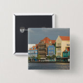 ABC-Inseln, CURACAO, Willemstad: Hafen 2 Button (Vorne & Hinten)