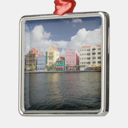 ABC-Inseln, CURACAO, Willemstad: Hafenfront Silbernes Ornament (Links)