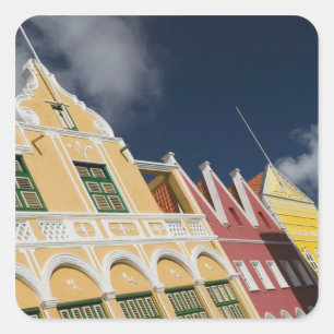 ABC-Inseln, CURACAO, Willemstad: Punda Quadratischer Aufkleber